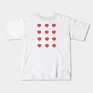 Simple Hearts Set/ Pack Rosa Pink Kids T-Shirt